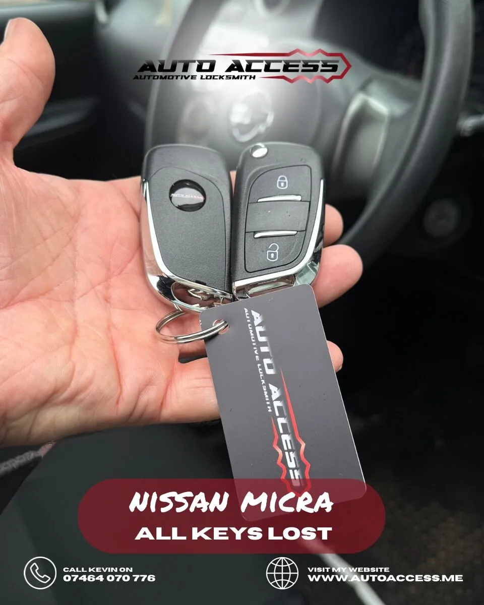 Nissan Micra all keys lost replacement by Auto Access auto locksmith in Tudhoe, Bishop Auckland